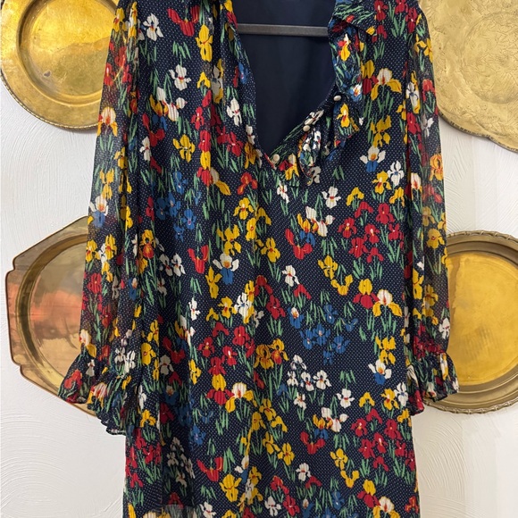 Tory Burch Navy Floral Dress - Picture 2 of 6